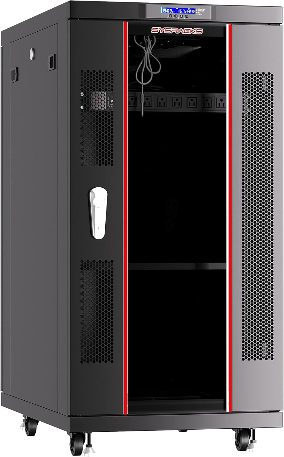 18U 32 Inch Deep Server Rack Cabinet on Casters U388851