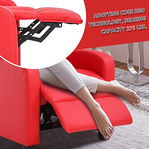 Brown Leather Recliner Chair with Lumbar Support O99817