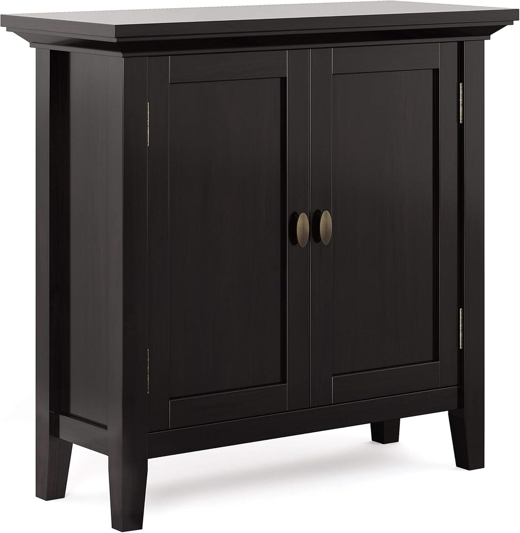 Distressed Grey Solid Wood Low Storage Cabinet D9536