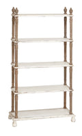 White Wood 5-Tier Shelving Unit F625
