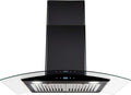 30 in Black Painted Stainless Steel Convertible Wall Mount Range Hood Y4638