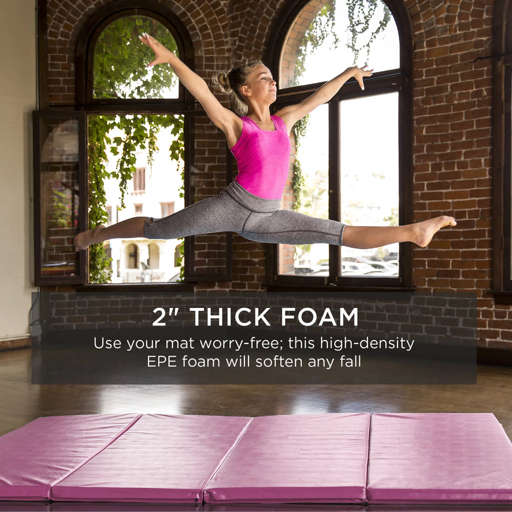 Pink 4-Panel Folding Gymnastics Mat M84335