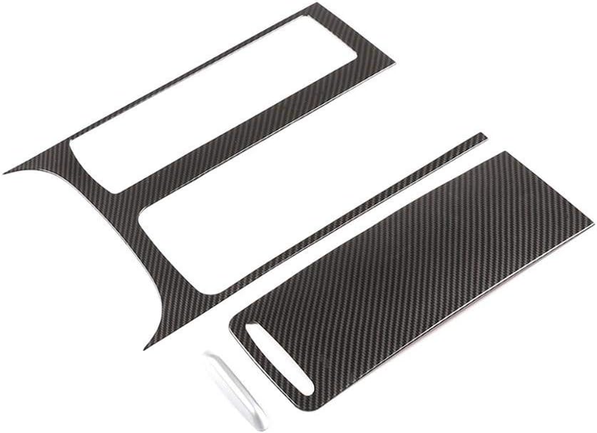 Carbon Fiber Style ABS Plastic Center Console Panel Cover Frame Trim Pack of 2 O59262