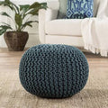 Navy Sand Round Pouf Ottoman A296493