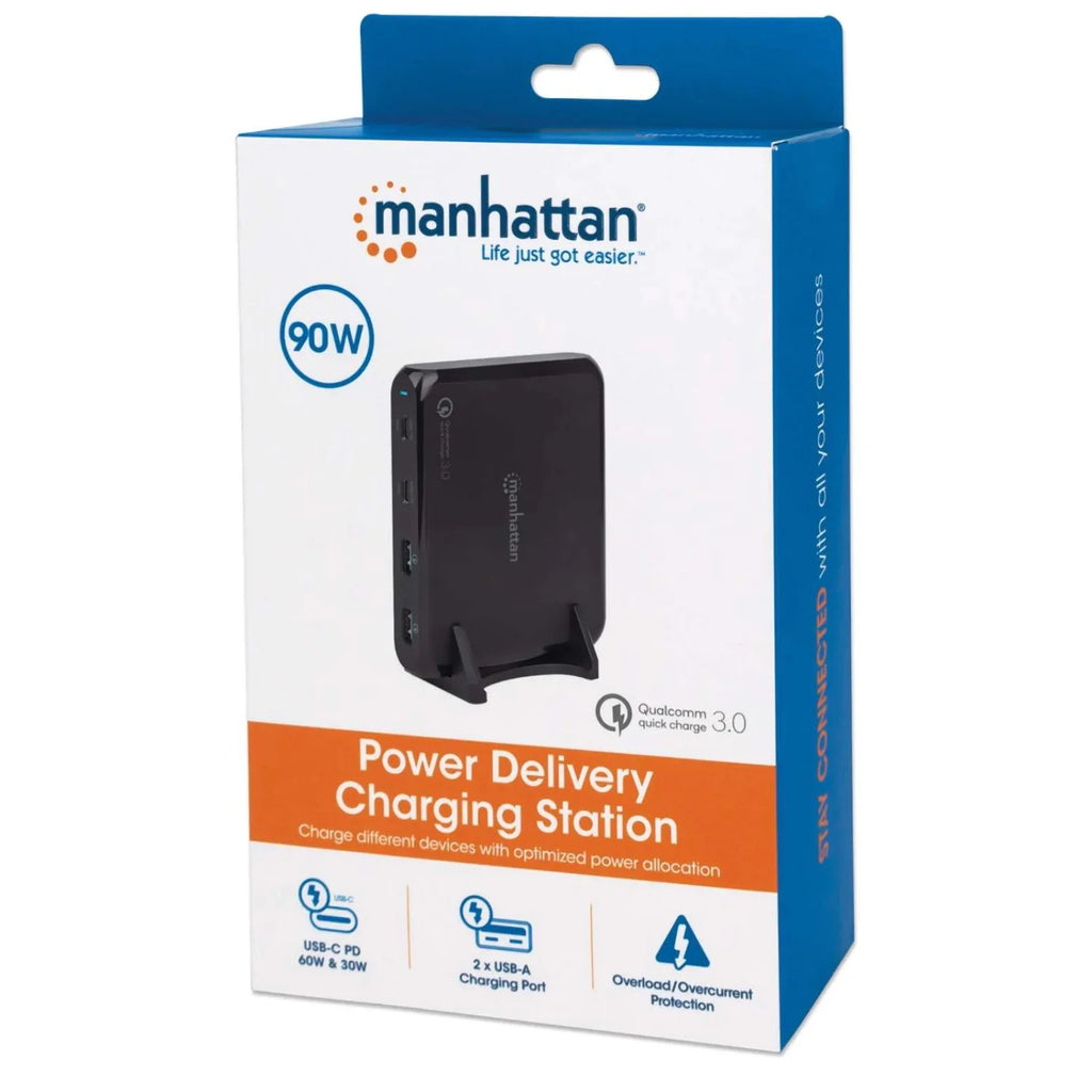 90 W USB-C Charger with Two USB-C PD 3.0 and One Quick Charge USB-A Port Y811336