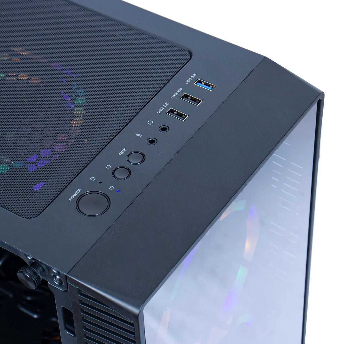 Gaming PC Desktop Computer, AMD Ryzen 5 4500 3.6GHz, RX6600, 16GB DDR4, 500GB NVME SSD, 6 RGB Fans V784