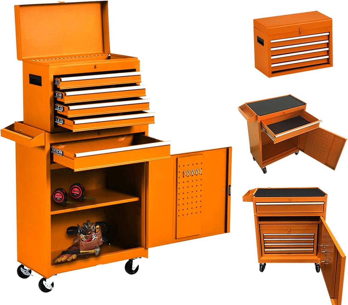 5 Drawer Rolling Tool Chest with Lock and Wheels X5682