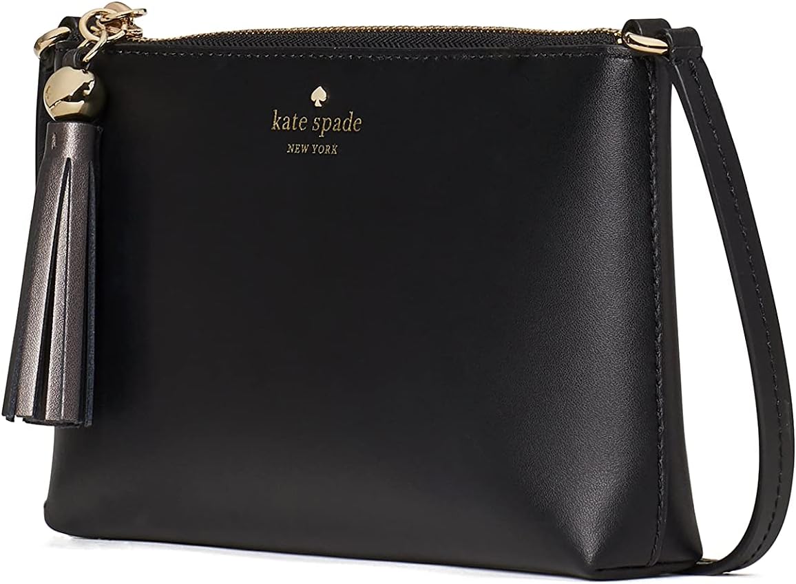 Black Leather Crossbody Bag D9978