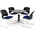 Gray Nebula Table with 4 Chairs J431