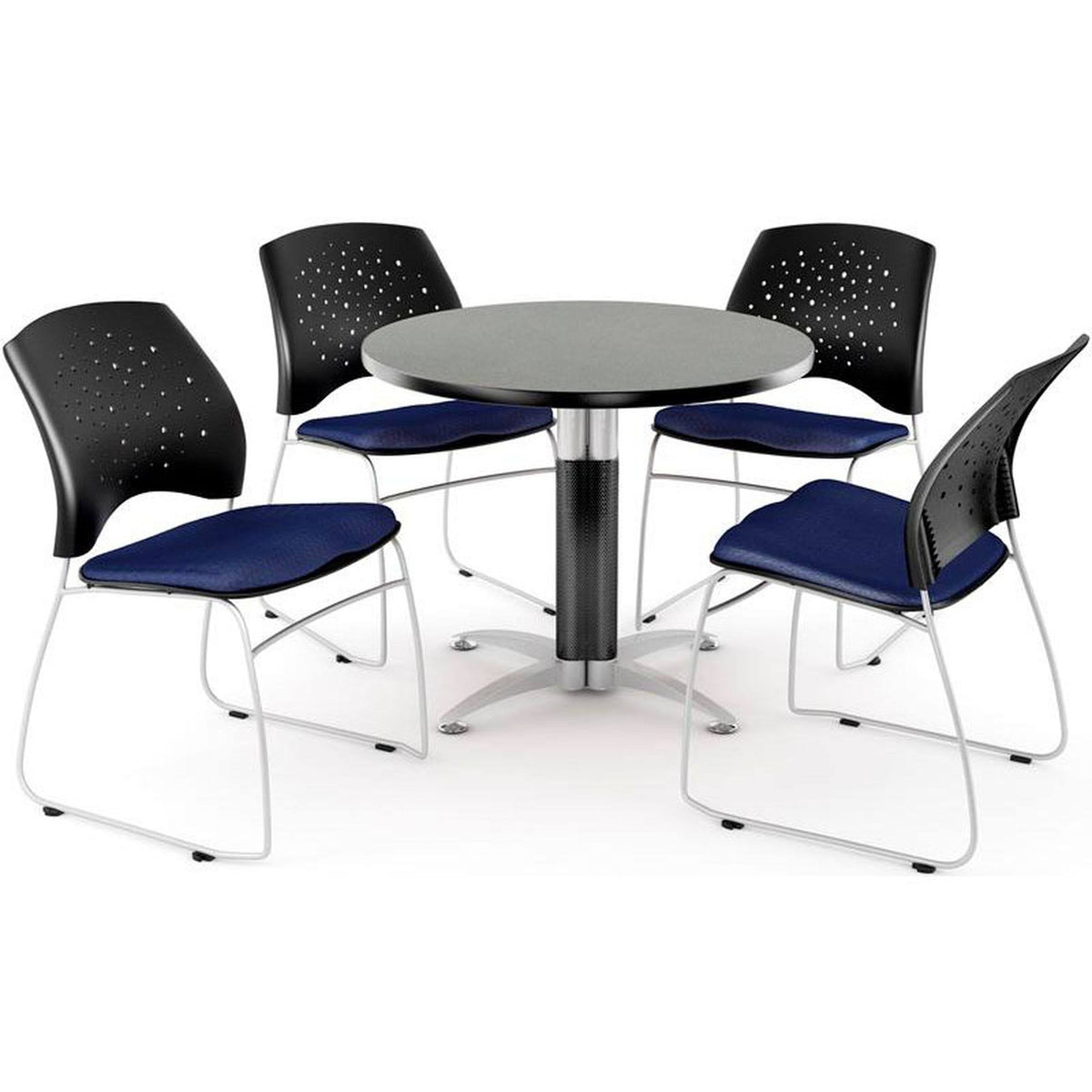 Gray Nebula Table with 4 Chairs J431