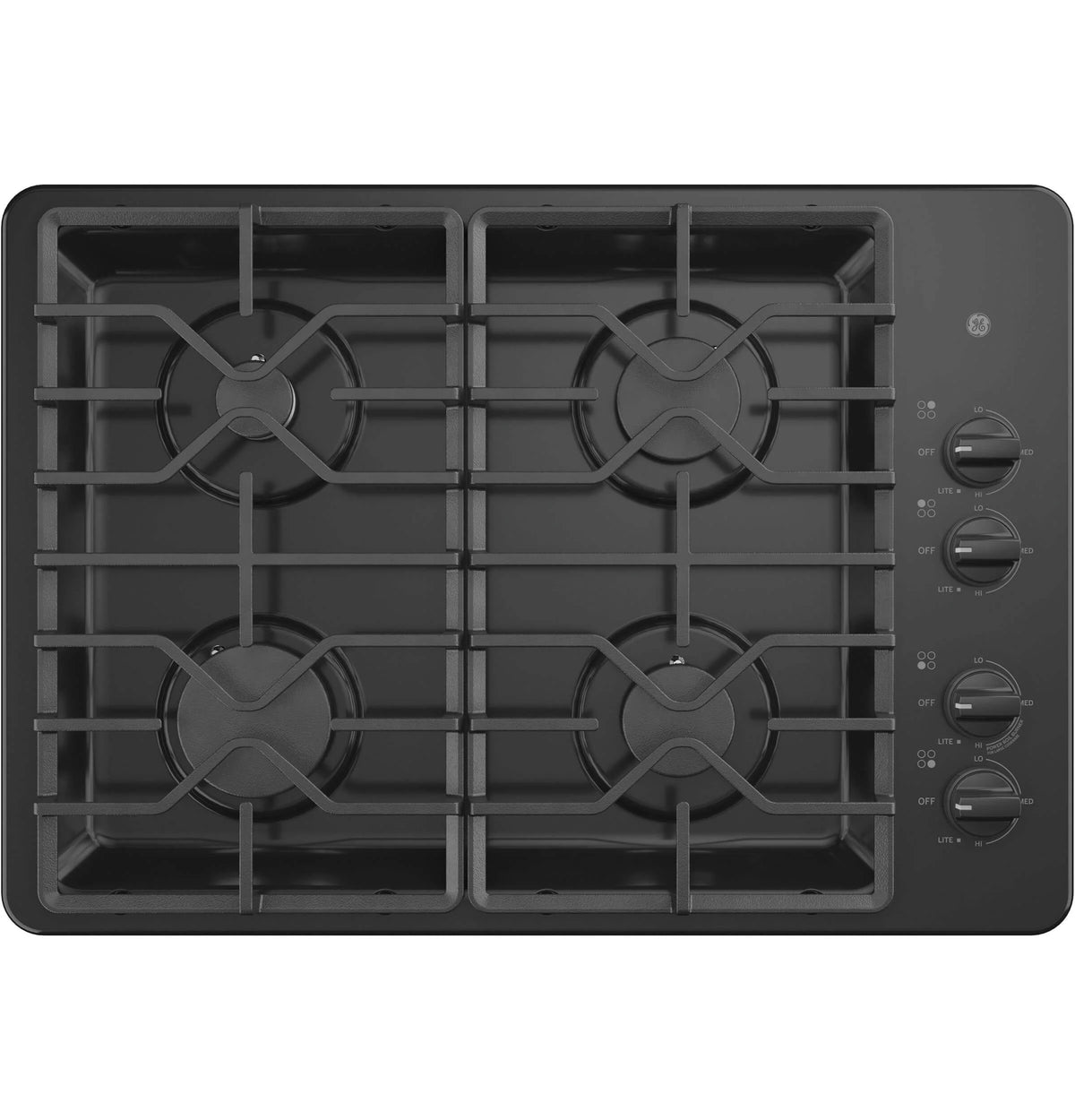Black 4 Burner Gas Cooktop R277