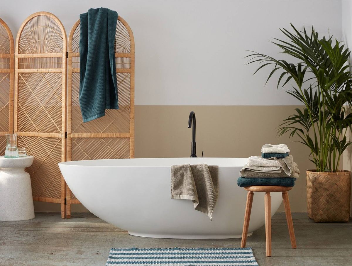 Organic Ribbed Bath Mat Z131696