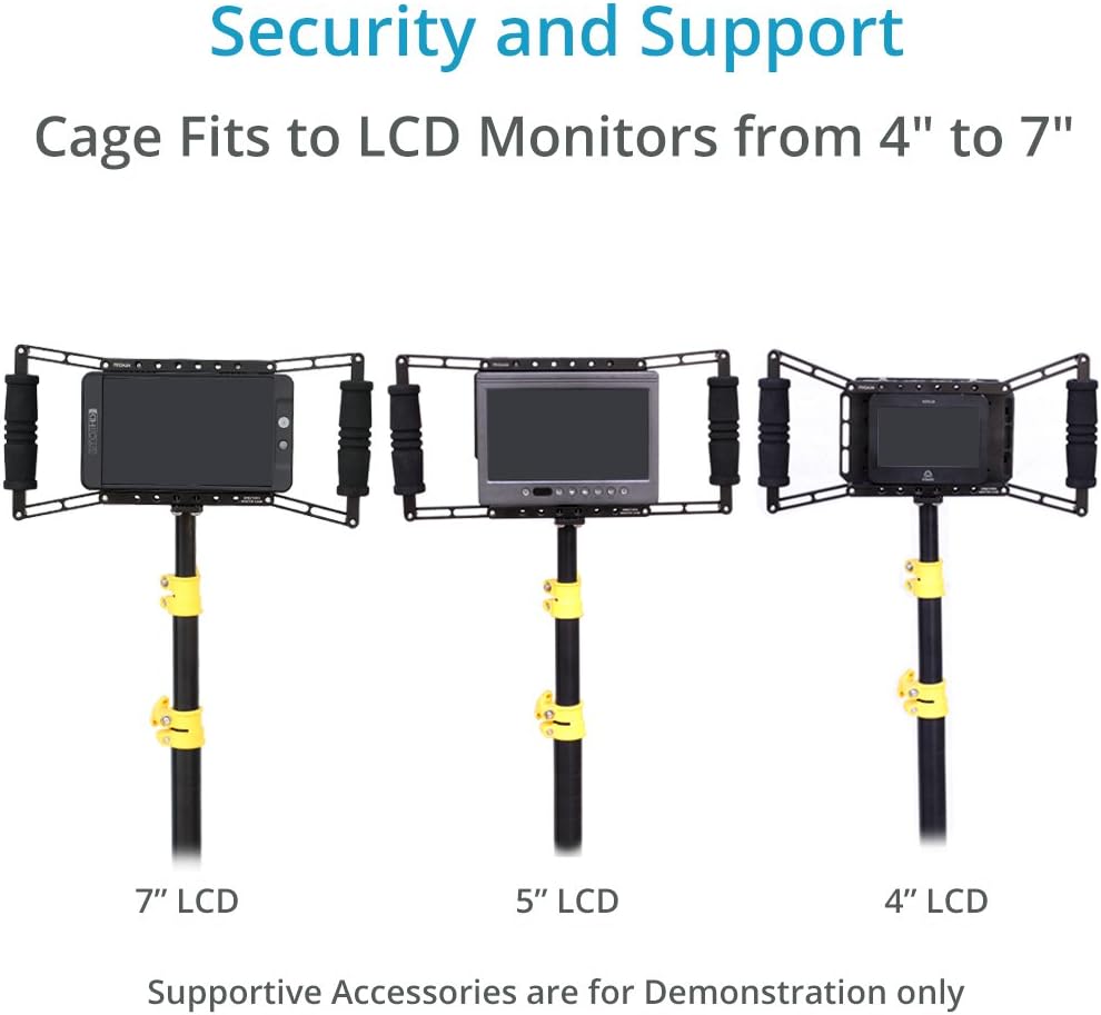 Monitor Cage for 4 to 7 LCD Monitor Display with V-Mount Battery Plate M92989