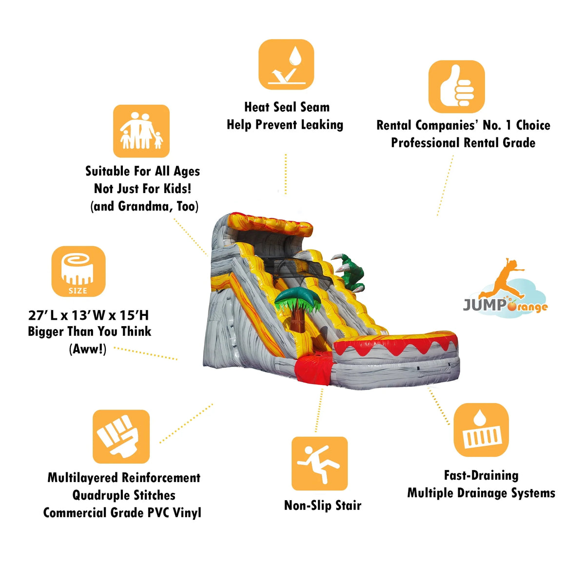 Commercial Grade Water Slide with Splash Pool E9918