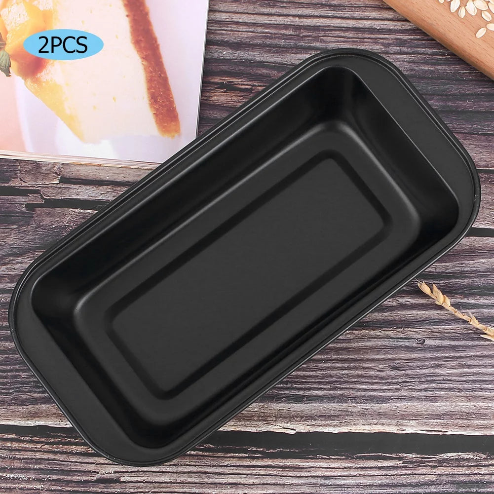 Mini moldes rectangulares antiadherentes de acero al carbono para pan V660