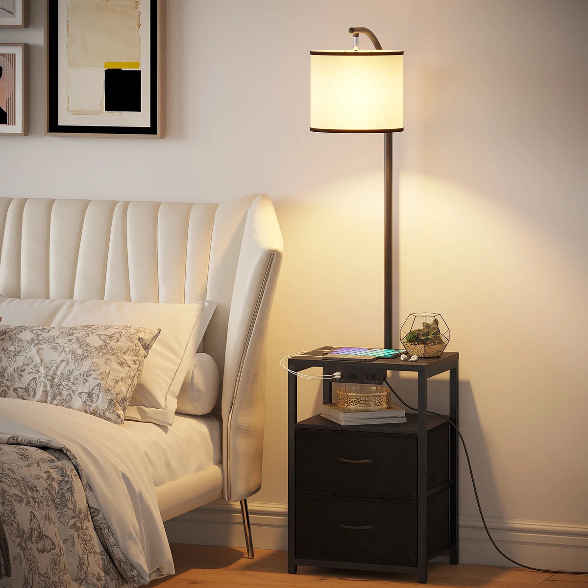 Floor Lamp with Table and Drawers H261845