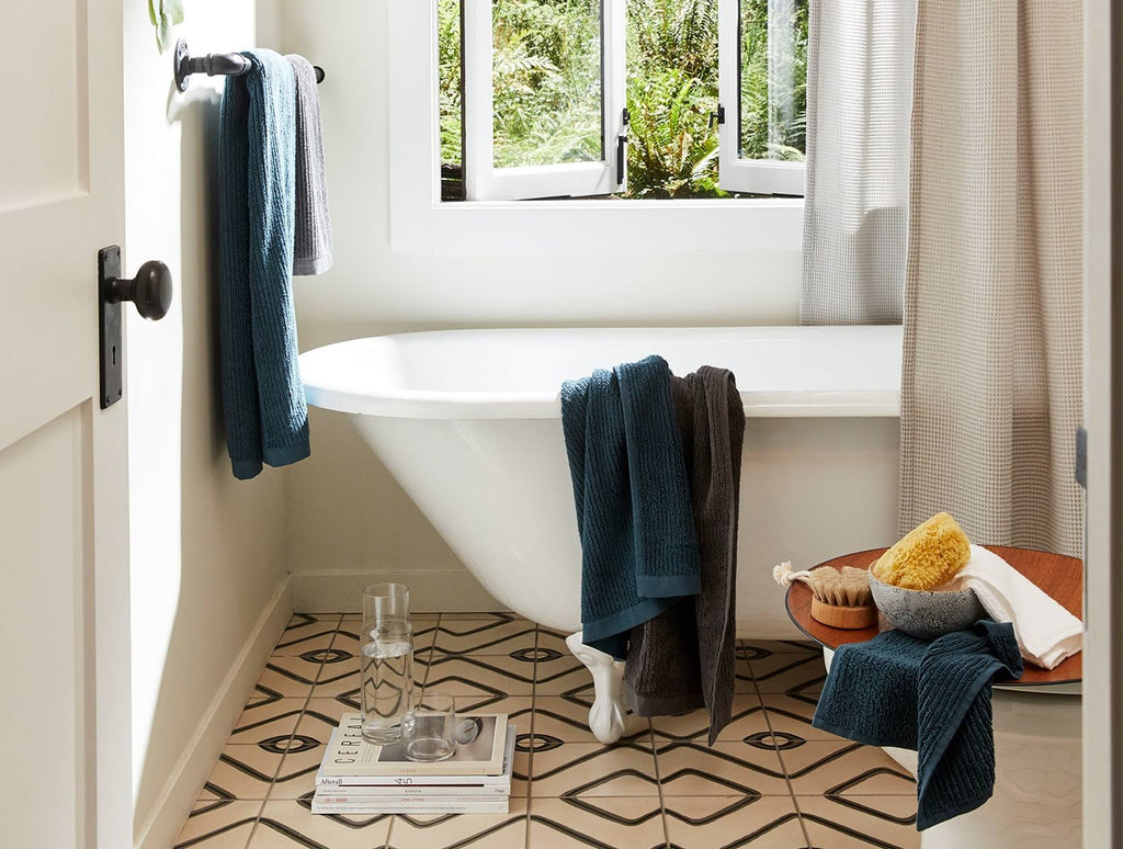 Organic Ribbed Bath Mat Z131696