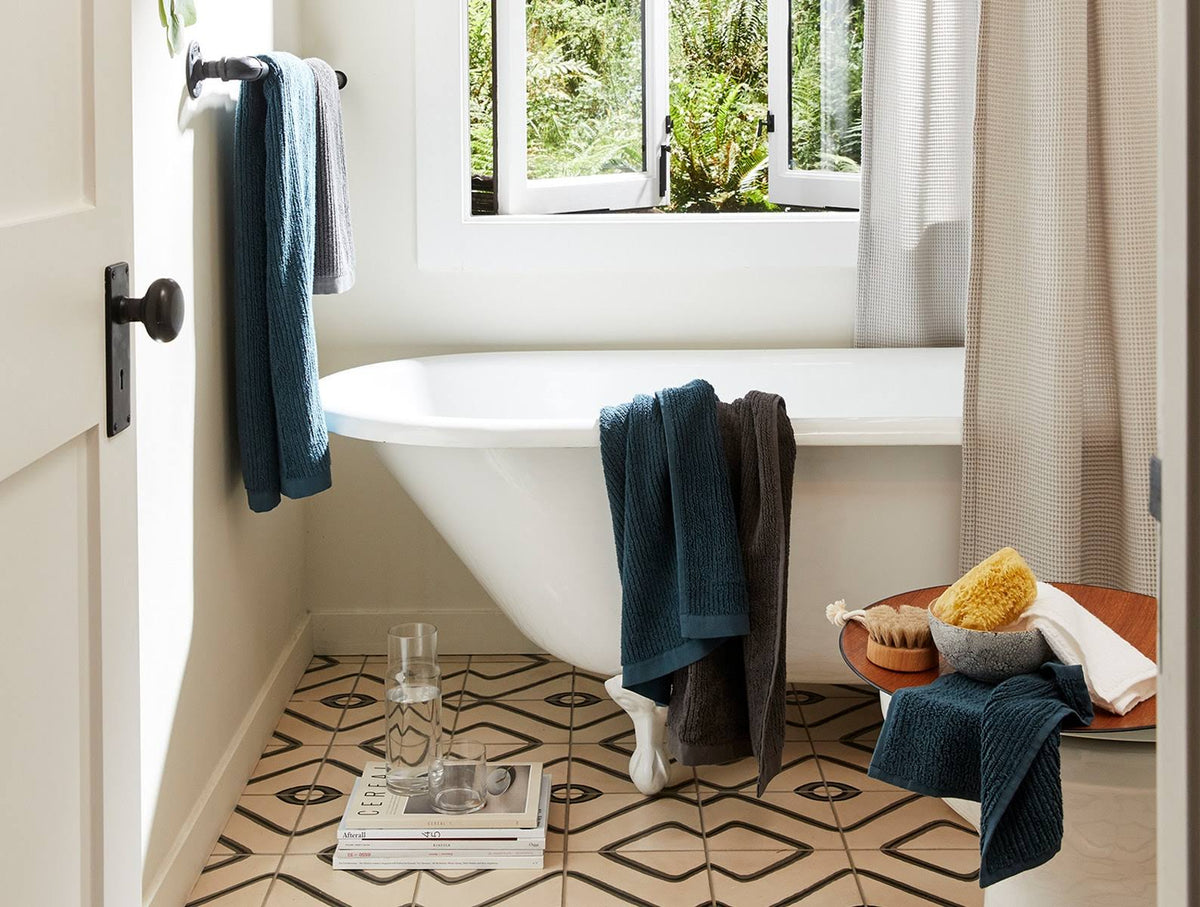 Organic Ribbed Bath Mat Z131696