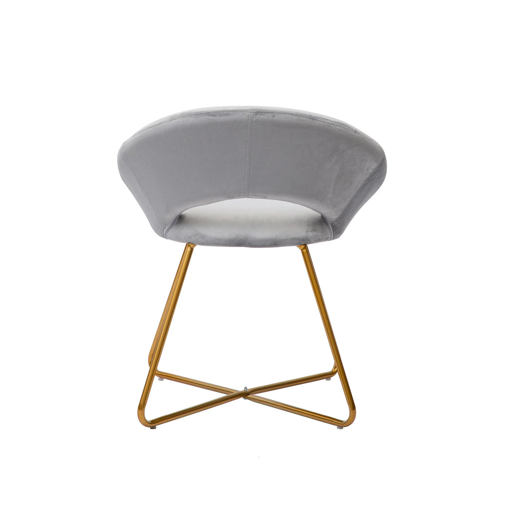 Velvet Accent Chair with Chrome Legs Z656805