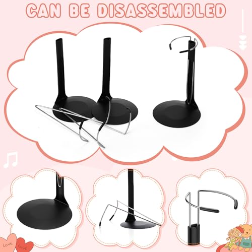 24 Pcs Adjustable Doll Stands with Expandable Waist Wire (White, Silver) Y5794