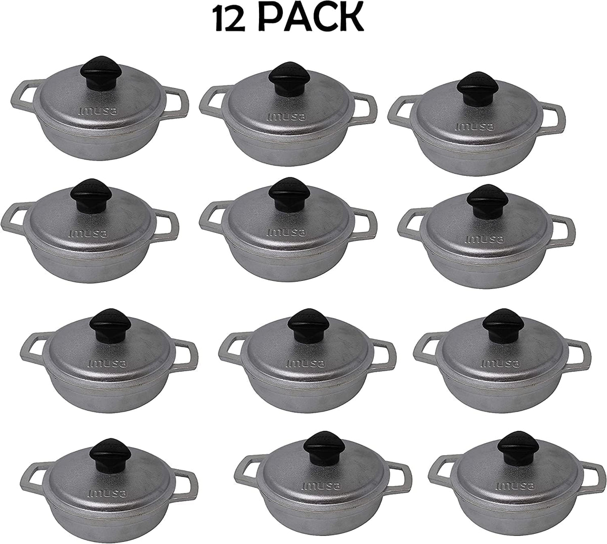 12 Pack 0.7Qt Silver Dutch Oven Y133