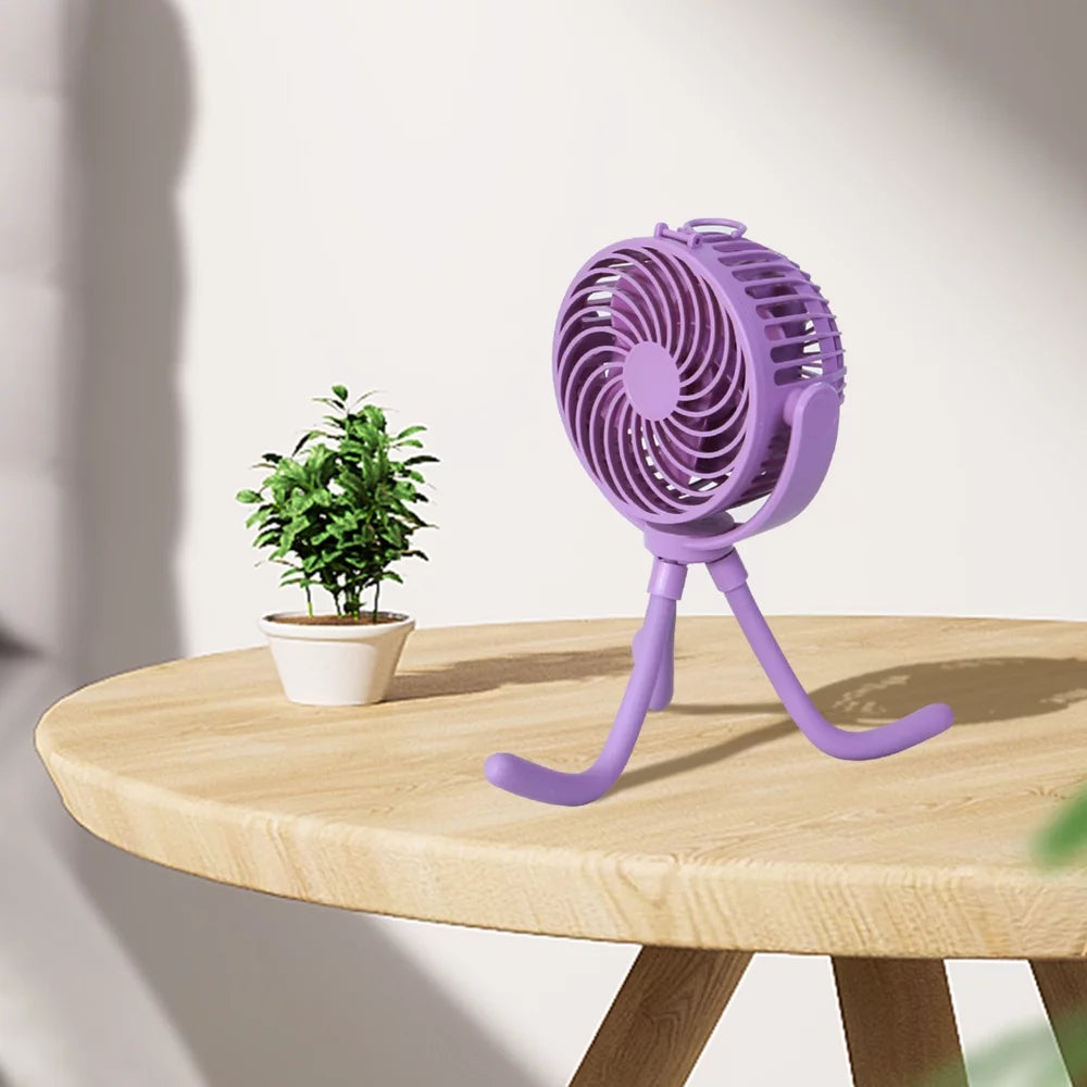 Portable Rechargeable Fan with Flexible Tripod, Black M317