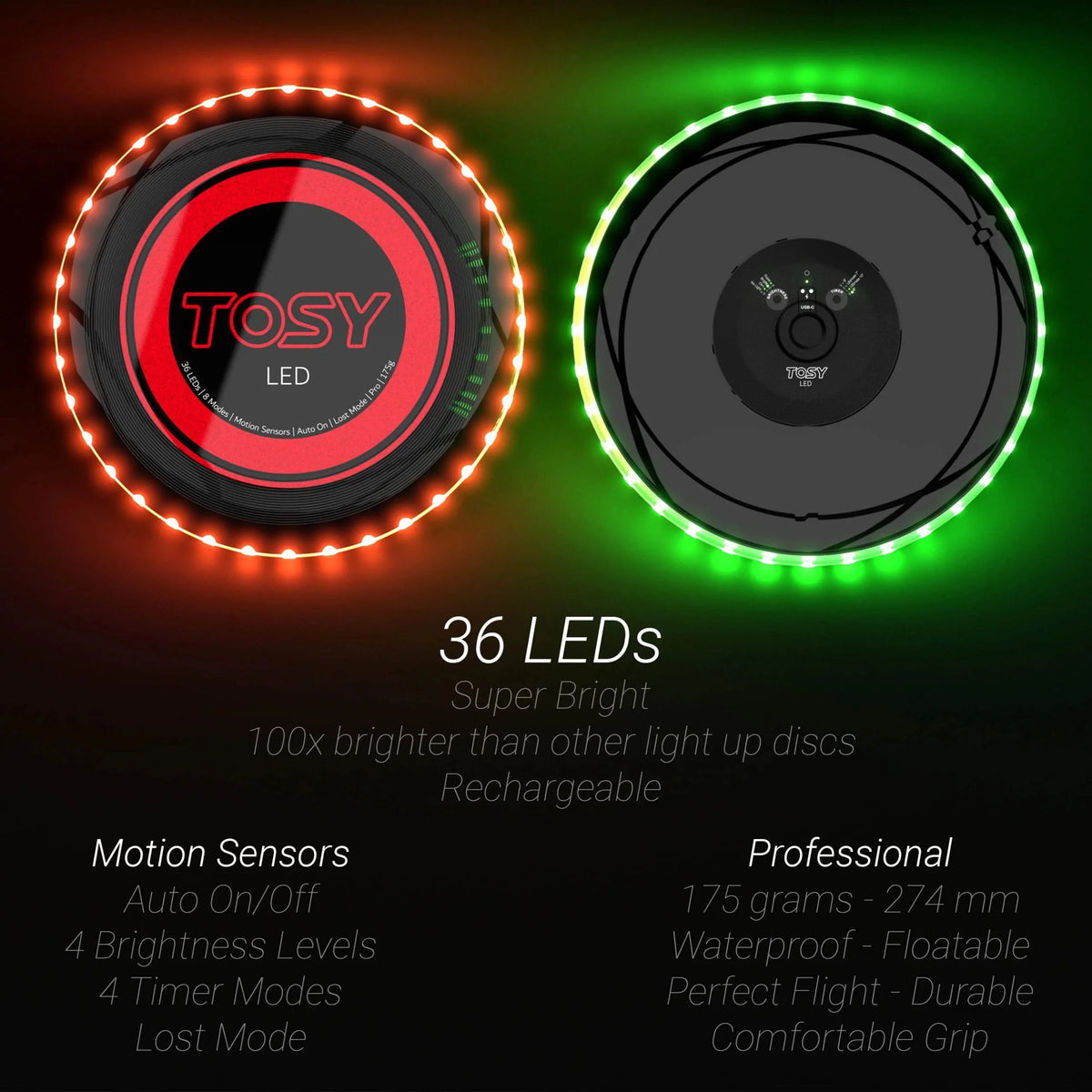 Light Up Flying Disc Rechargeable V217116