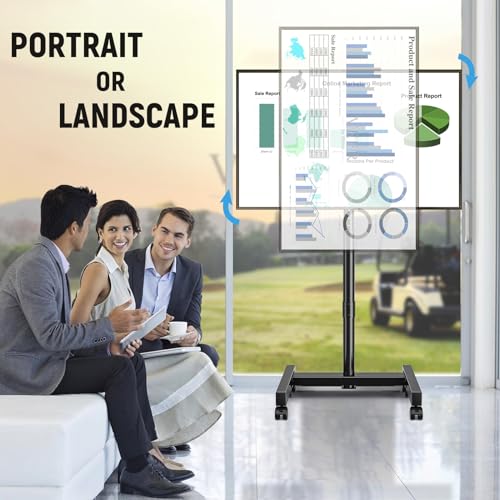 13-50 inch Tilting Rotating Height Adjustable Mobile TV Cart W838610