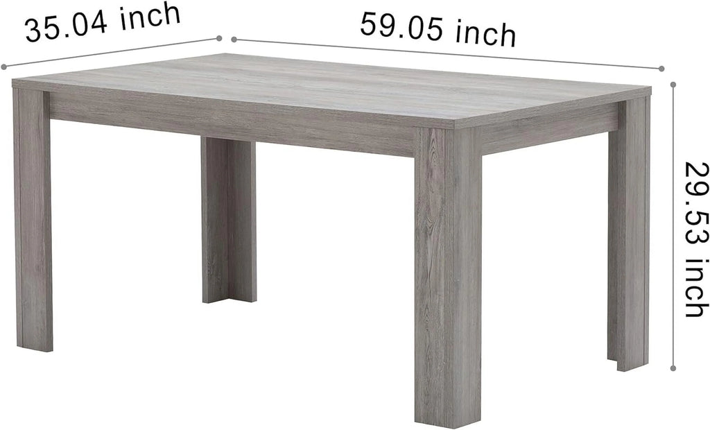5-Piece Wooden Dining Table Set with 4 Velvet Yellow Chairs A629