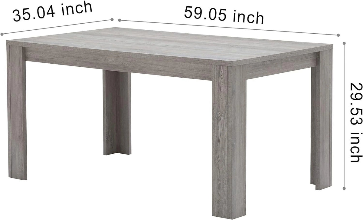 5-Piece Wooden Dining Table Set with 4 Velvet Yellow Chairs A629
