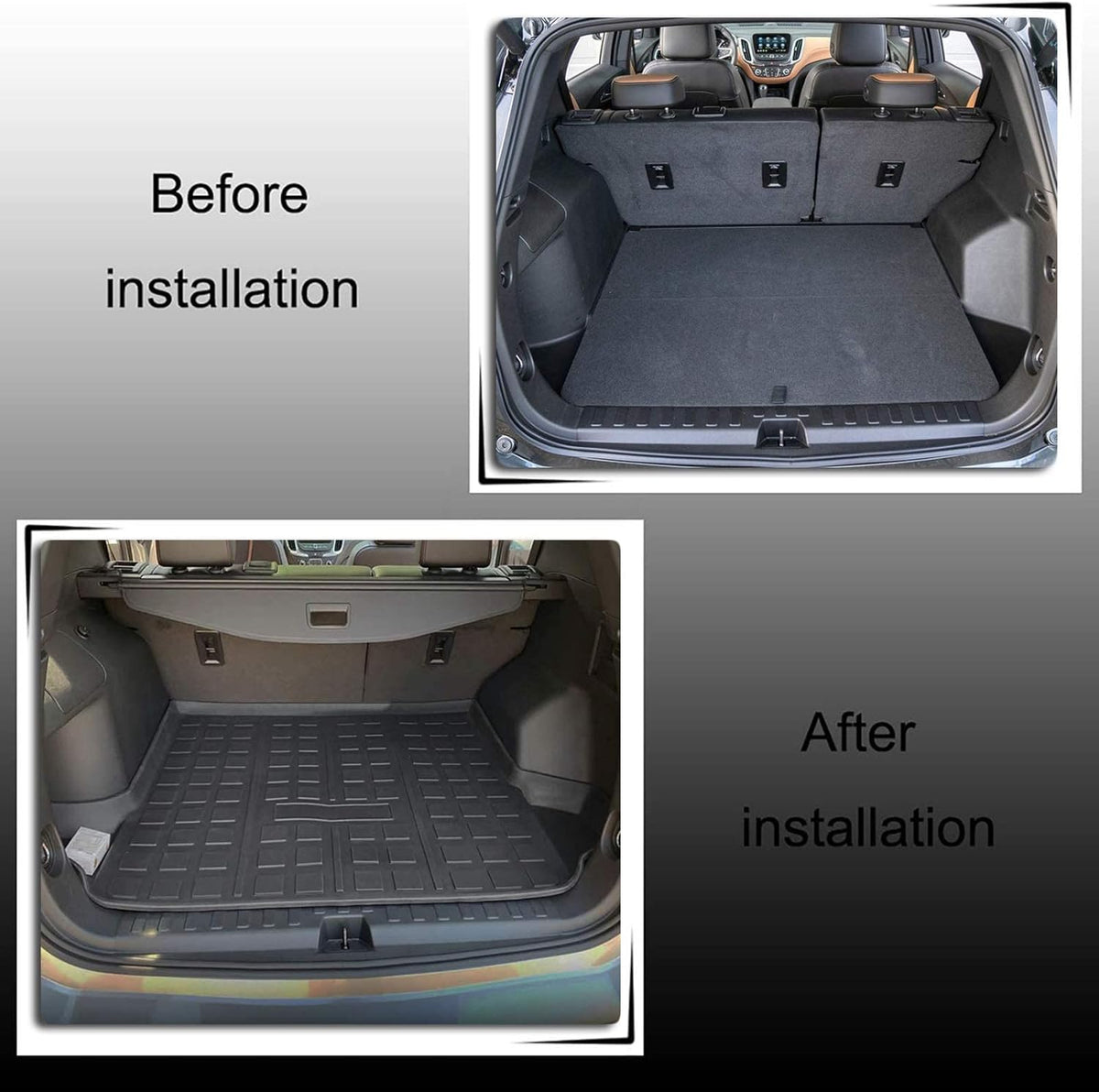 Black Cargo Liner Trunk Mat Tray Pack of 2 M2845