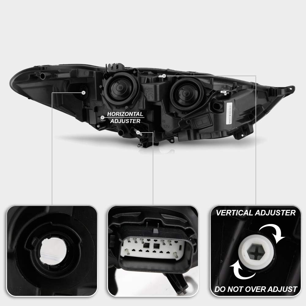 2017-2019 Ford Fusion Projector Headlight Left Driver Side V993