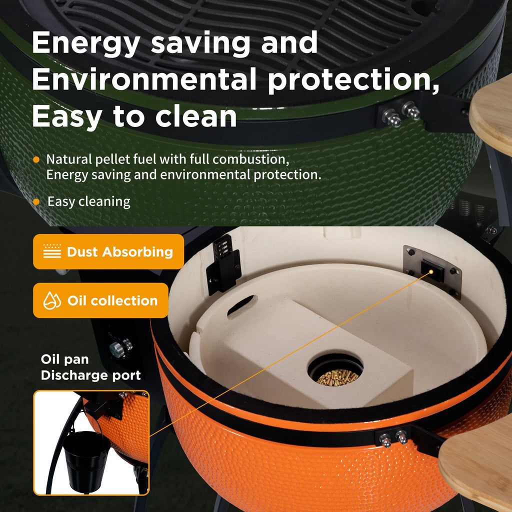 24" Ceramic Pellet Grill 4-in-1 G46046