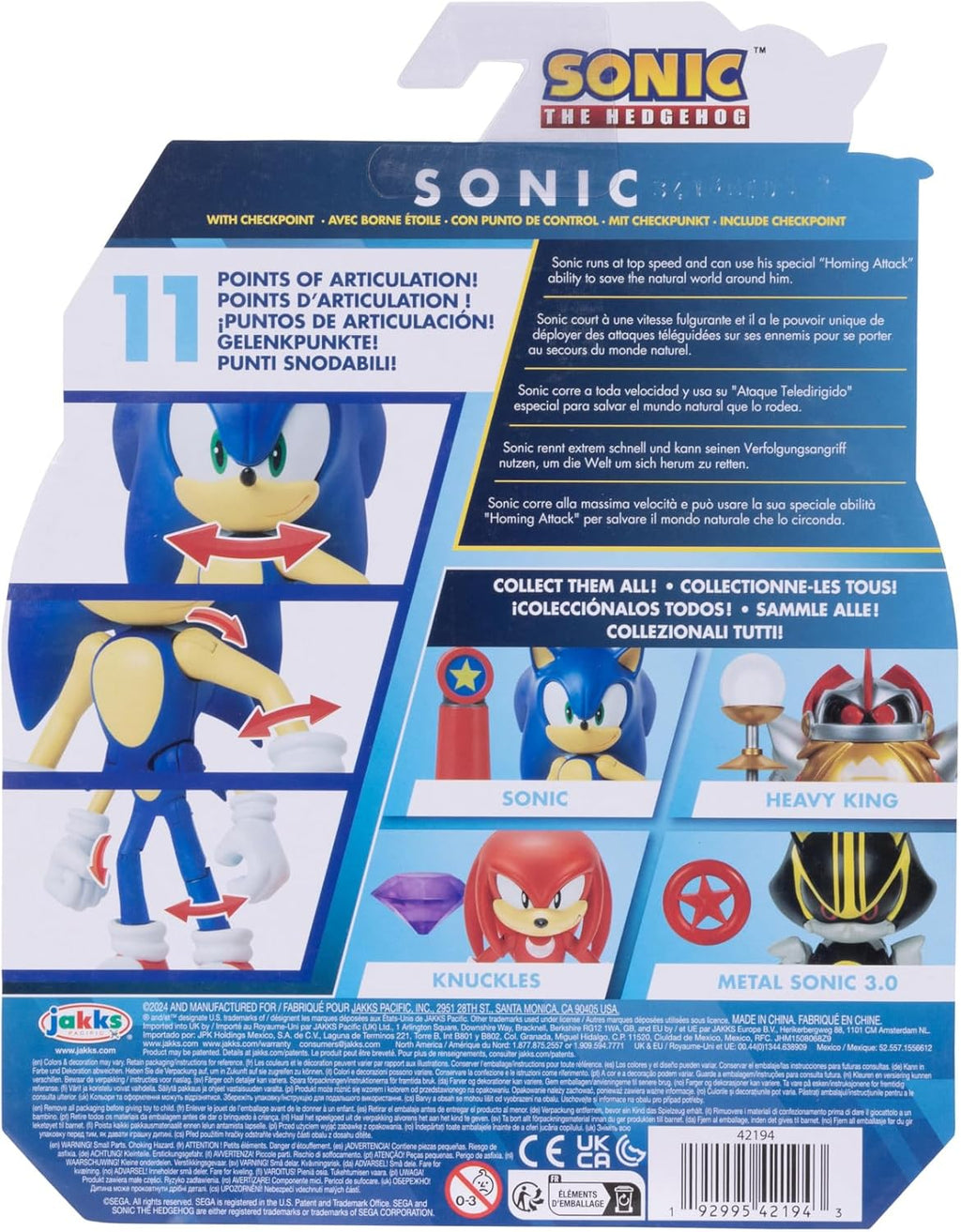 4-inch Sonic Action Figure with Blue Checkpoint Accessory I2773