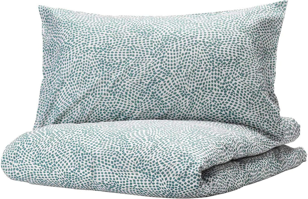 White/Blue Full/Queen Duvet Cover and Pillowcase(s) Z10255