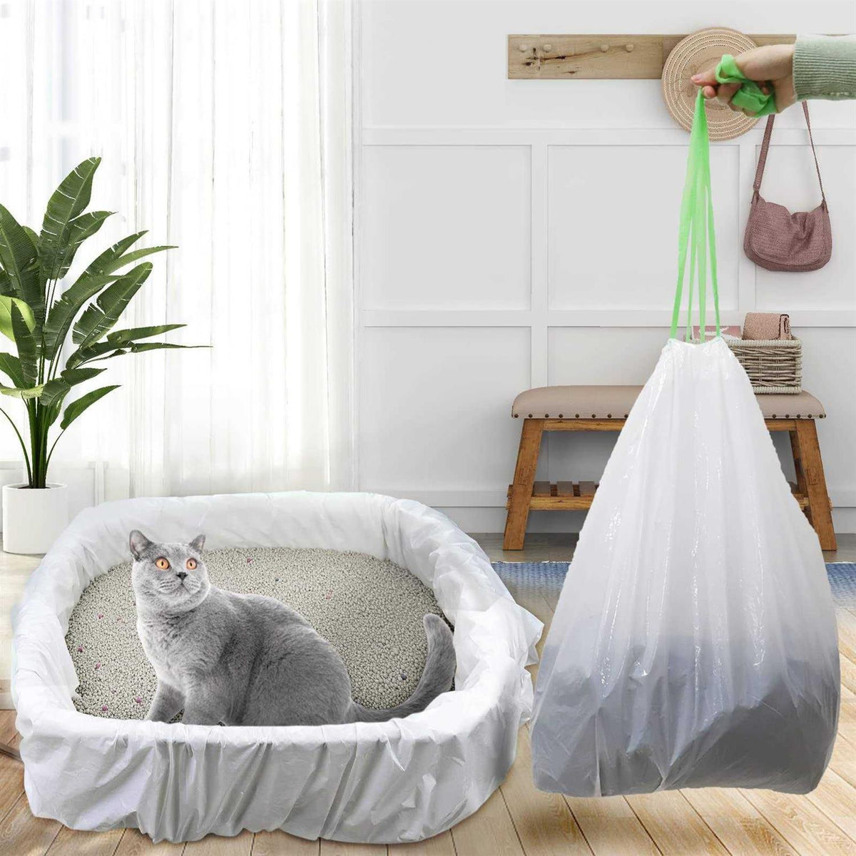 Sifting Cat Litter Box Liners Bags with Holes W608685