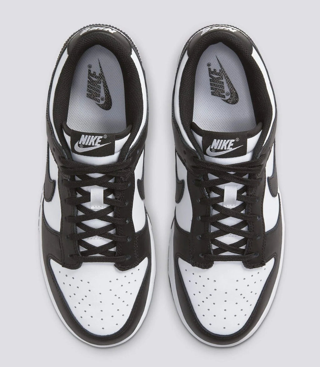 Black & White Leather Running Shoes D2457