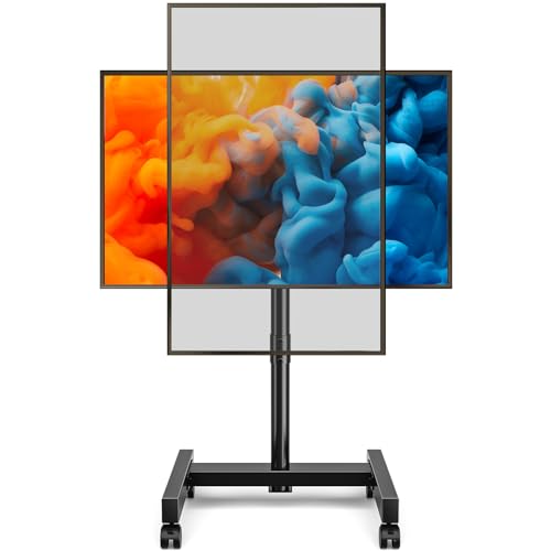 13-50 inch Tilting Rotating Height Adjustable Mobile TV Cart W838610