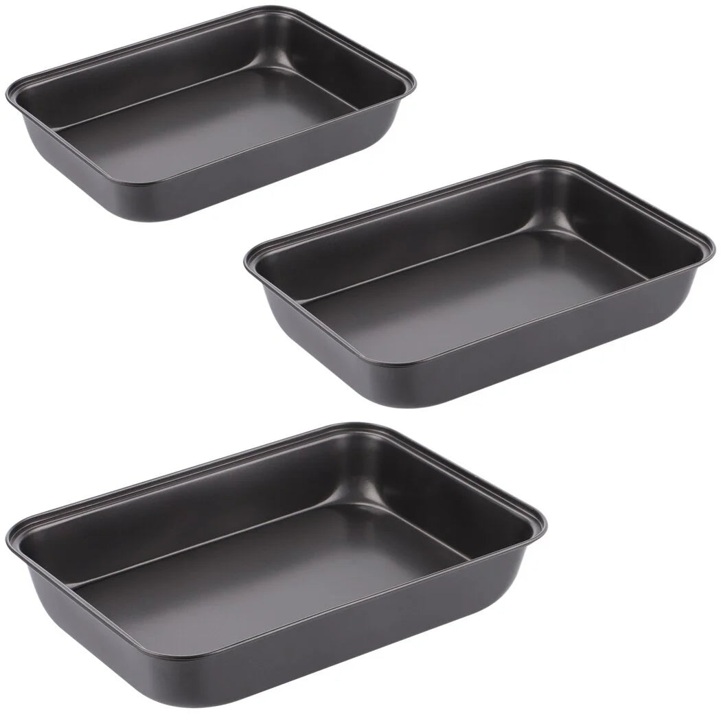 3 PCS Non-Stick Carbon Steel Baking Trays Set W1680