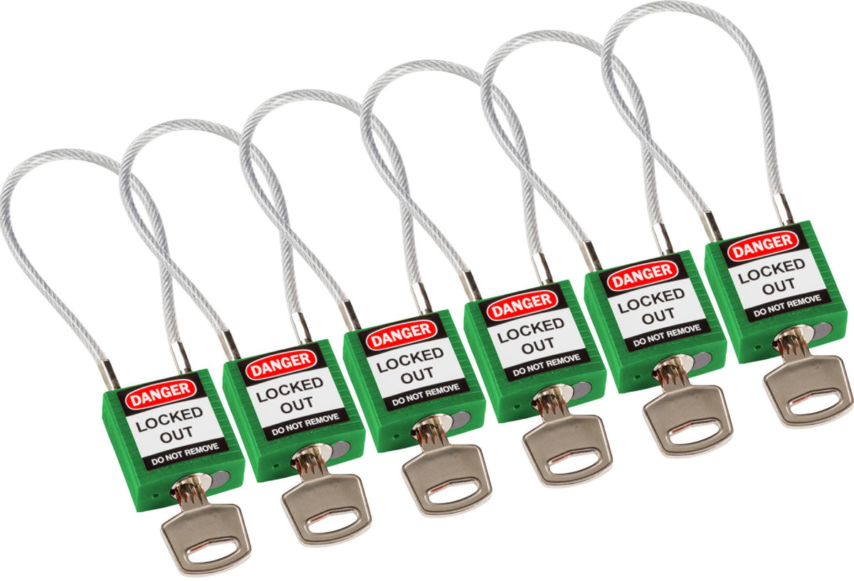 Green Compact Cable Padlock U7151