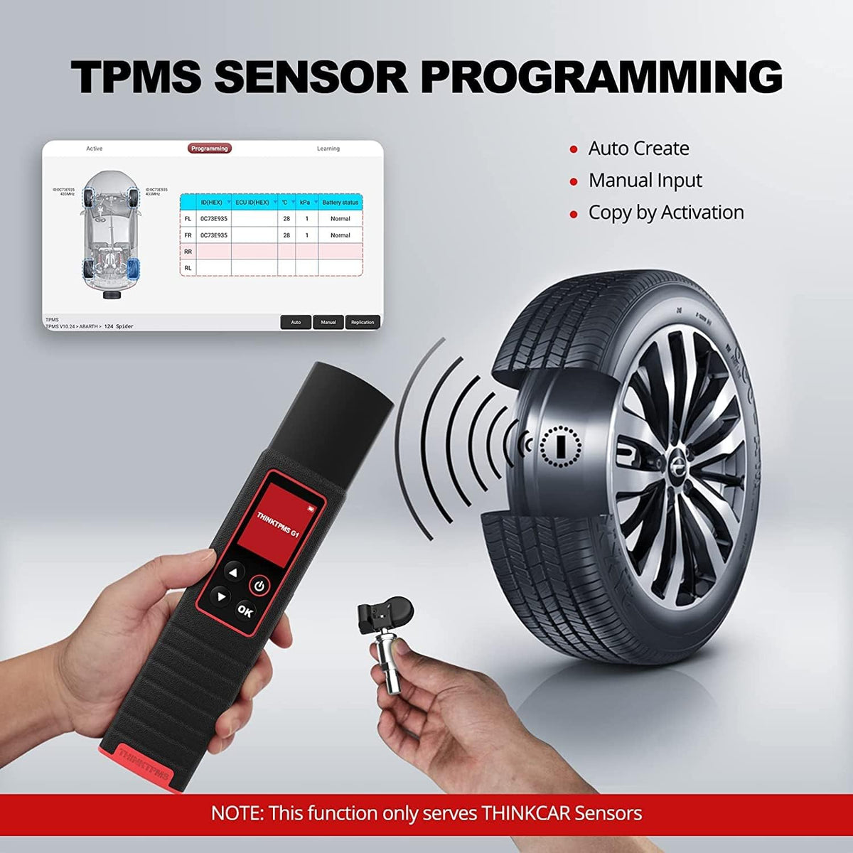 TPMS Relearn Tool 315/433MHz Universal Sensors Programming Tool S97420