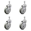 Gray Poly Swivel Caster Set of 4 B456045