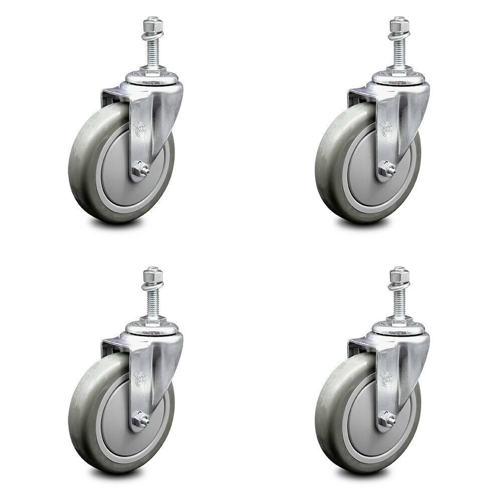 Gray Poly Swivel Caster Set of 4 B456045