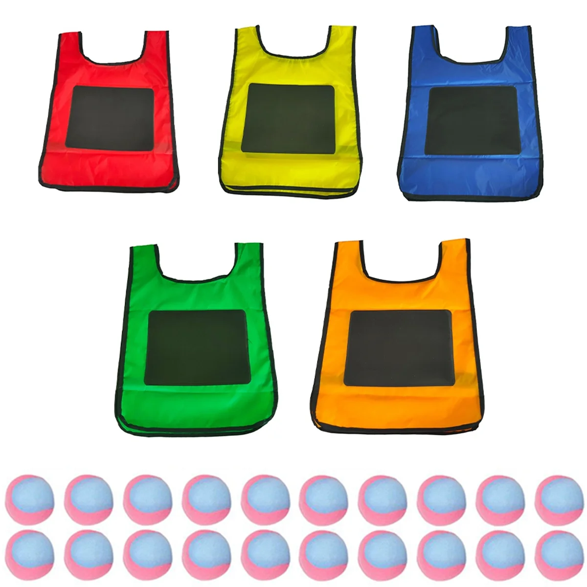 5Pcs Tag Sticky Vests with 20 Sport Elude Balls Z166942