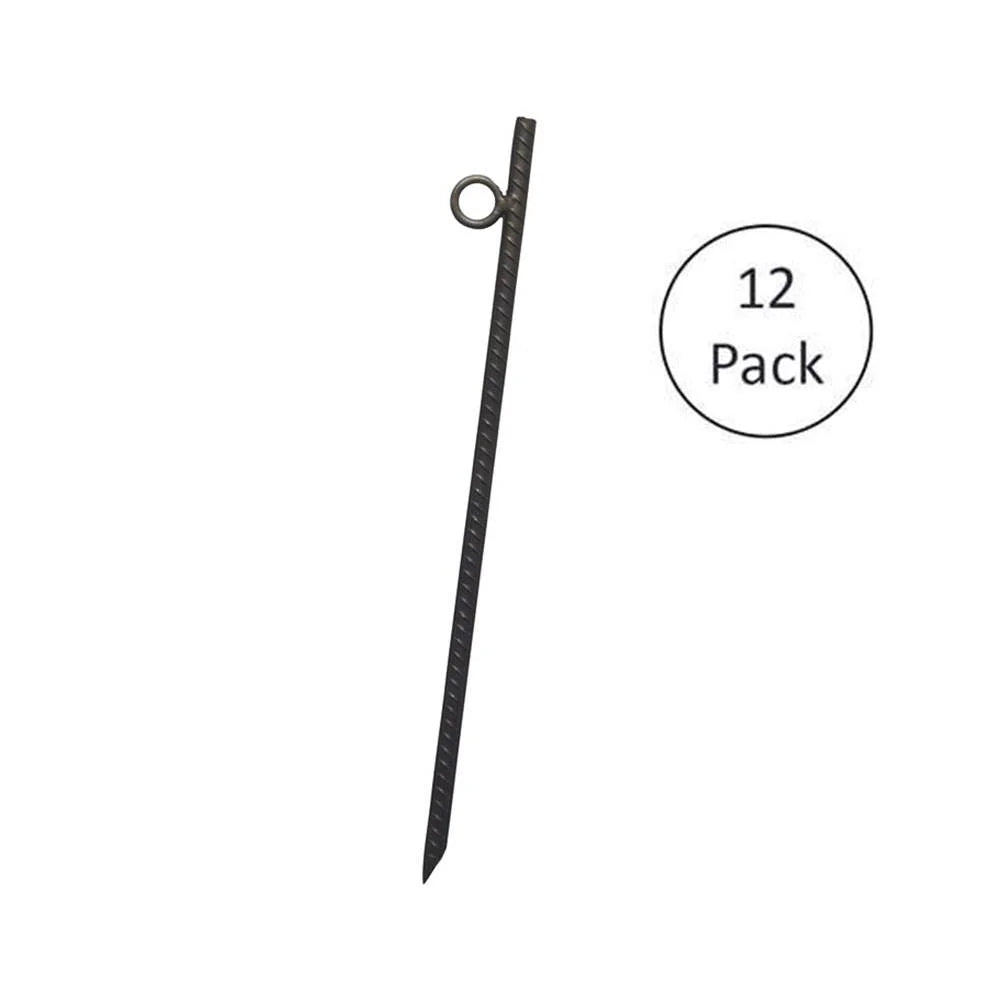 18 Inch Steel Tent Canopy Ground Stakes (12 Pack) F143327