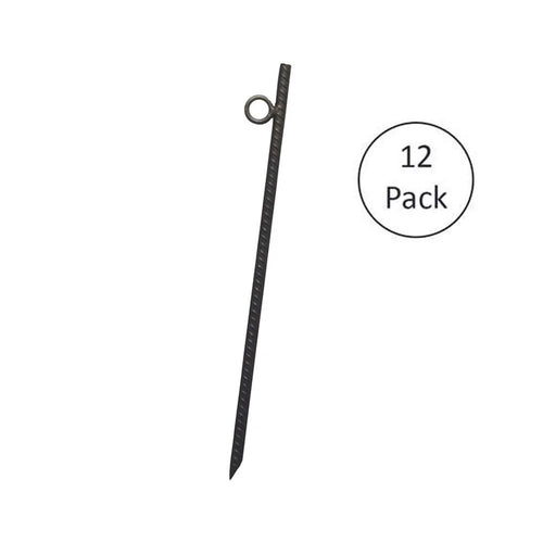 18 Inch Steel Tent Canopy Ground Stakes (12 Pack) F143327