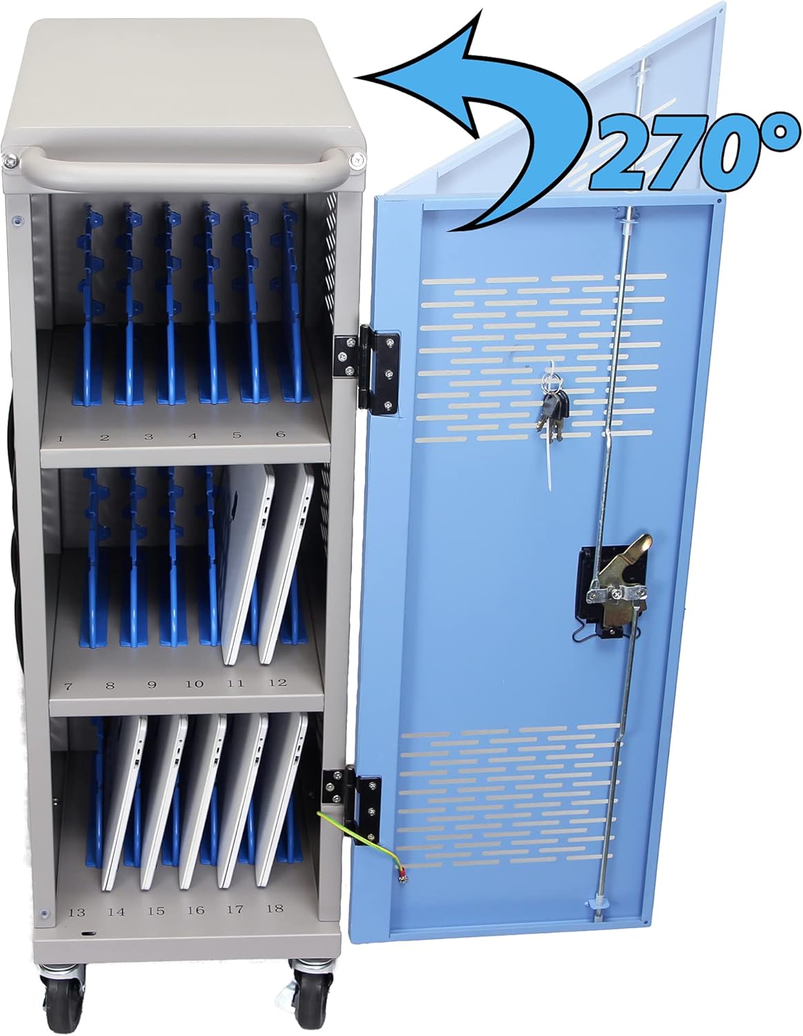 Locking Laptop Charging Cart for 18 Devices J834