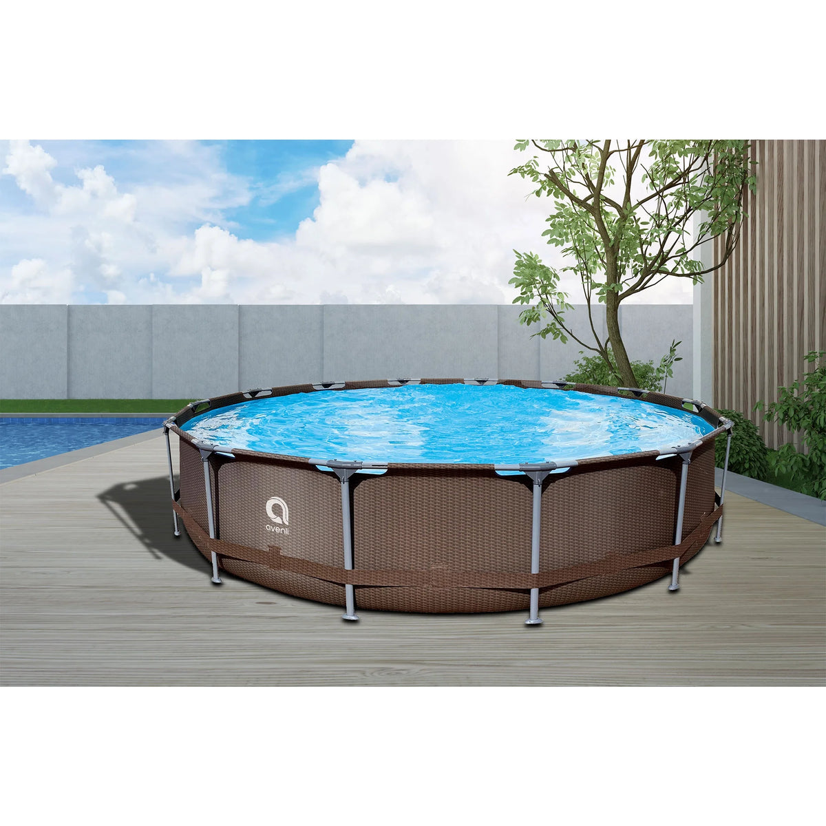 15 Foot x 33 Inch Steel Frame Above Ground Swimming Pool Z480053