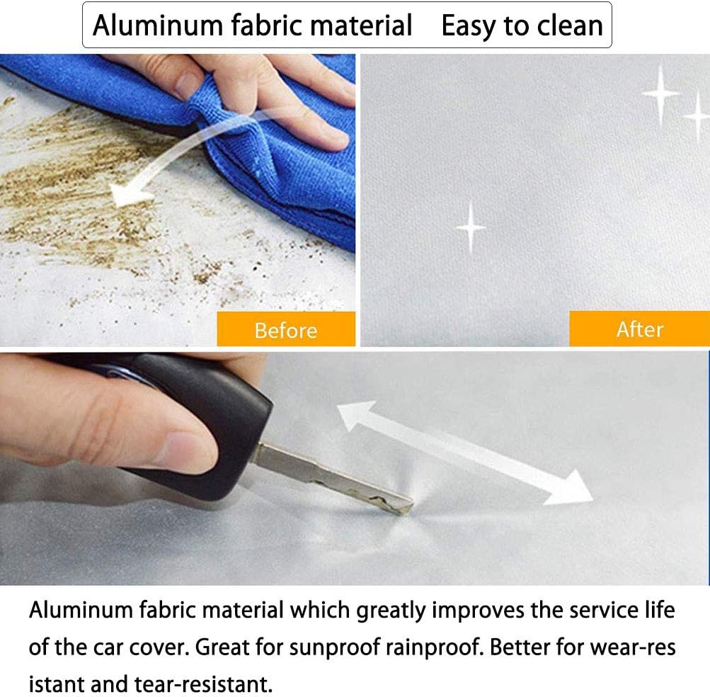 Half Car Cover with Cotton Waterproof Dustproof UV Resistant Snowproof Universal D655