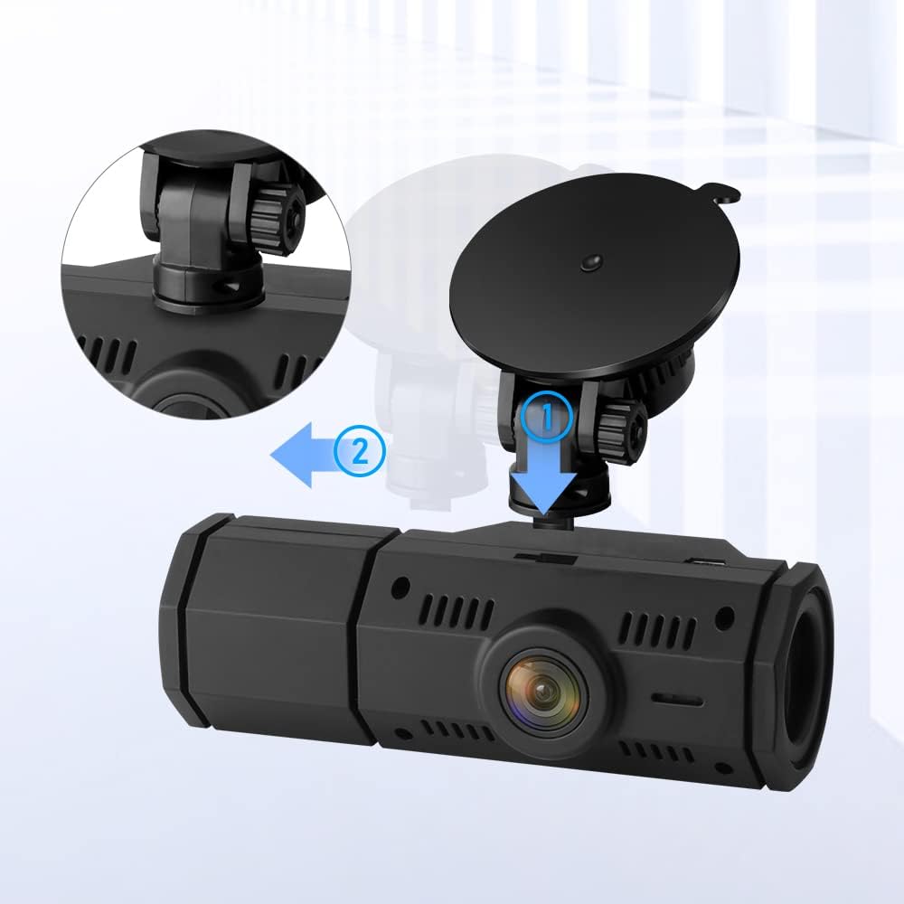 Dual Dash Cam FHD 1080P Dash Camera with IR Night Vision 310° Wide Angle 24H Parking Monitor D731730
